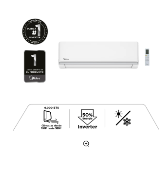 Split Inverter Xtra Frio-Calor 9000 Btu