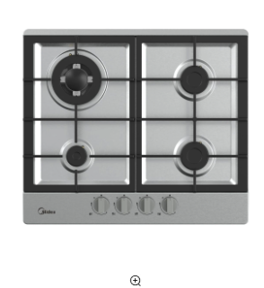 Encimera a Gas 4 Quemadores Gris 60cm