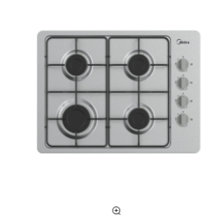 Encimera a Gas 4 Quemadores Gris 60cm