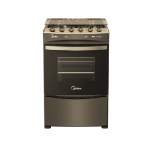 Cocina a Gas 4 Quemadores con Grill Carbon Grey